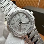 The Best Copy Swiss Quartz Movement Patek Philippe Nautilus Diamond Bezel Watch